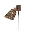 GOOD & MOJO Landelijke wandlamp Java 1-lichts naturel zwart