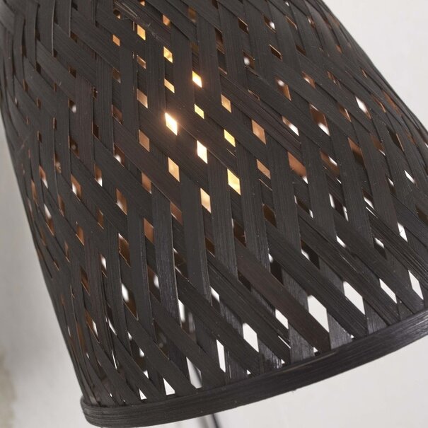 GOOD & MOJO Landelijke Stoere wandlamp Java 1-lichts zwart