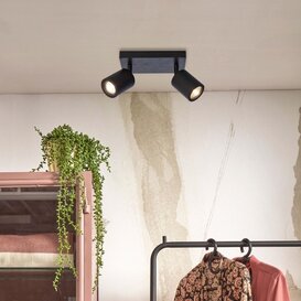 Opbouwspot Java 2-lichts zwart