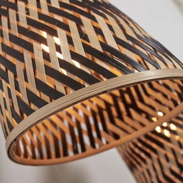 GOOD & MOJO Landelijke Retro opbouwspot Java 2-lichts zwart naturel