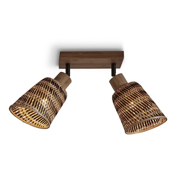 GOOD & MOJO Landelijke Retro opbouwspot Java 2-lichts zwart naturel