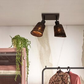 Opbouwspot Java 2-lichts zwart