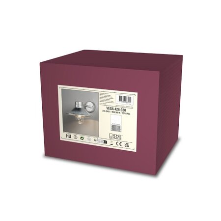 Konstsmide Moderne buiten wandlamp Vega 1-lichts staal
