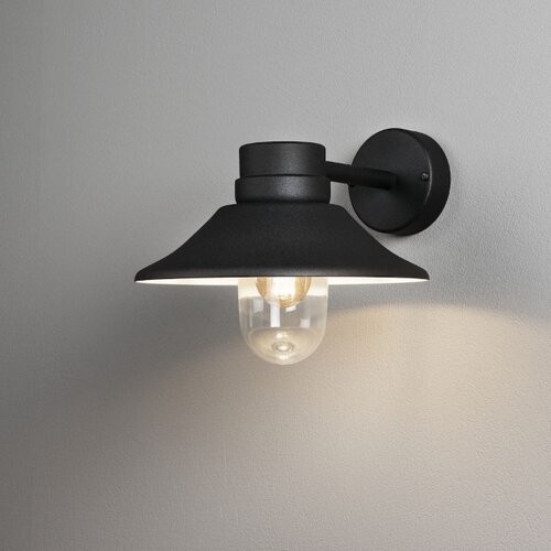 Moderne buiten wandlamp Vega 1-lichts zwart
