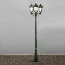 Staande buitenlamp Parma 3-lichts groen 218 cm