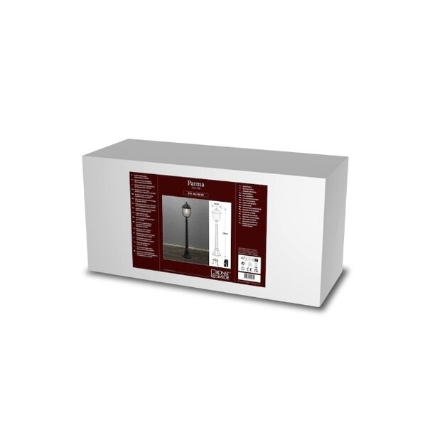 Konstsmide Klassieke staande buitenlamp Parma 1-lichts 118 cm zwart