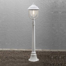 Staande buitenlamp Parma 1-lichts wit 118 cm