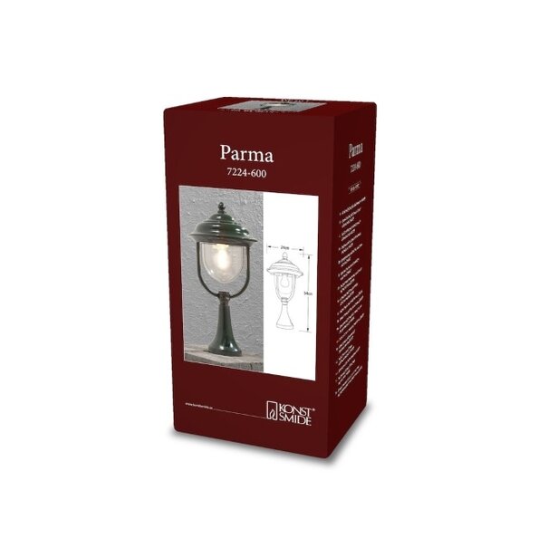 Konstsmide Klassieke staande buitenlamp Parma 1-lichts 54 cm groen