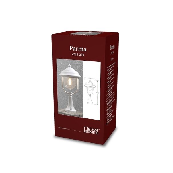 Konstsmide Klassieke staande buitenlamp Parma 1-lichts 54 cm wit