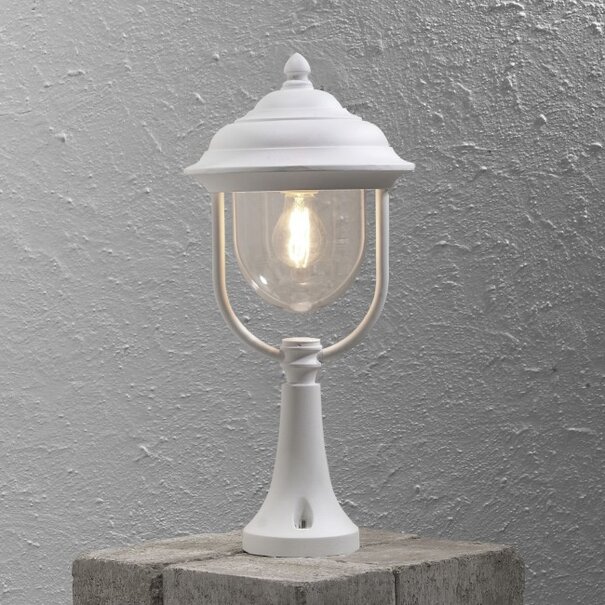 Konstsmide Klassieke staande buitenlamp Parma 1-lichts 54 cm wit