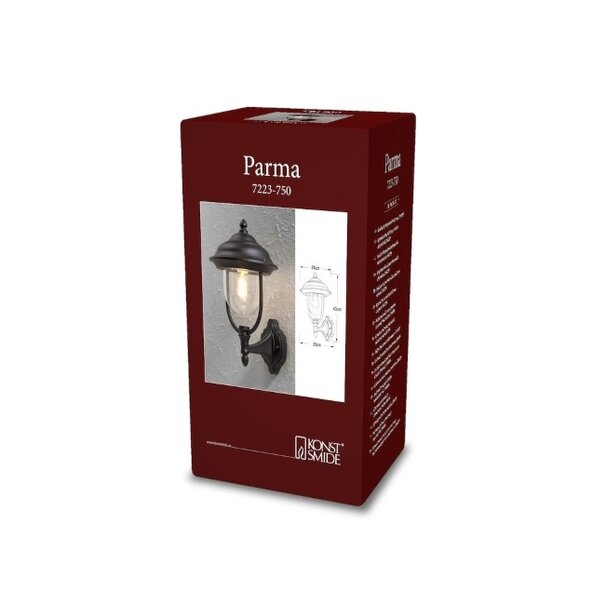 Konstsmide Klassieke buiten wandlamp Parma 43 cm zwart
