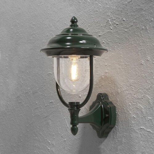 Klassieke buiten wandlamp Parma 43 cm groen