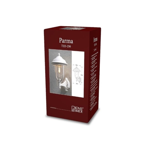 Konstsmide Klassieke buiten wandlamp Parma 43 cm wit