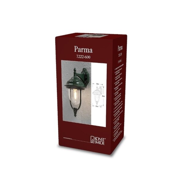 Konstsmide Klassieke buiten wandlamp Parma 46 cm groen