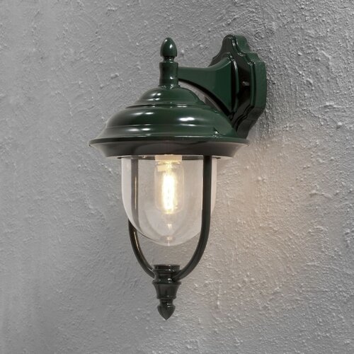 Klassieke buiten wandlamp Parma 46 cm groen