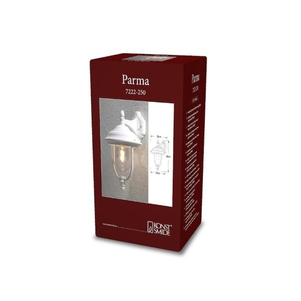 Konstsmide Klassieke buiten wandlamp Parma 46 cm wit