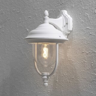 Buiten wandlamp Parma neerwaarts wit 46 cm