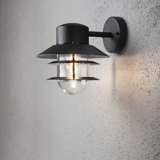 Buiten wandlamp Modena neerwaarts zwart 46 cm