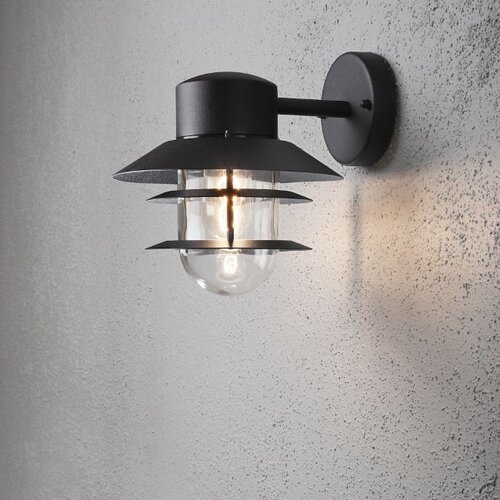 Klassieke buiten wandlamp Modena 46 cm zwart