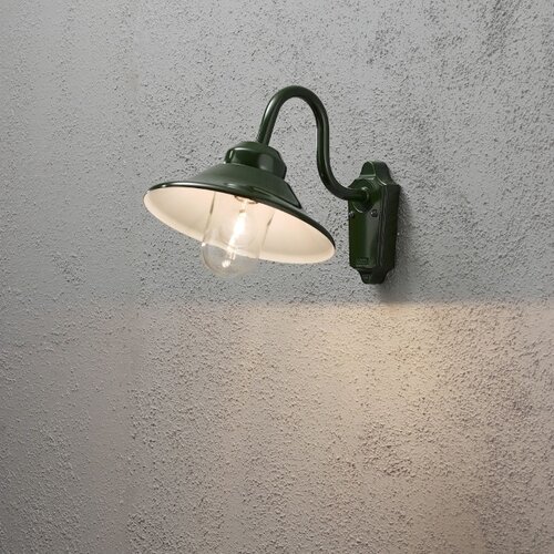 Klassieke buiten wandlamp Vega 1-lichts groen