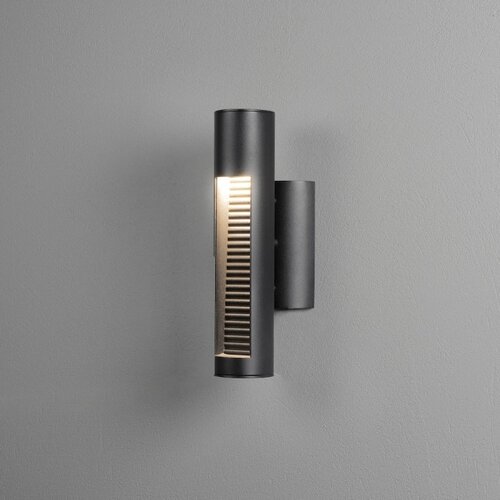 Moderne buiten wandlamp Udine 2-lichts zwart