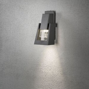 Konstsmide Moderne buiten wandlamp Potenza 1-lichts grijs
