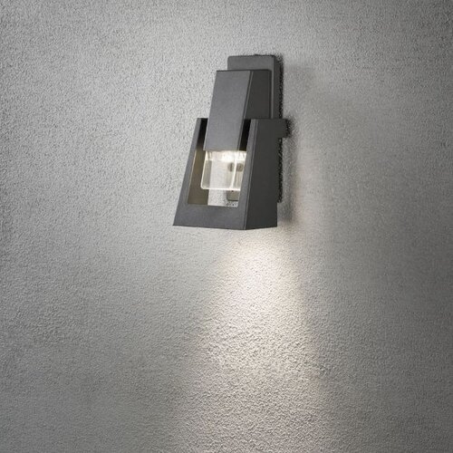 Moderne buiten wandlamp Potenza 1-lichts grijs