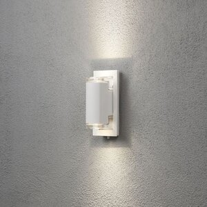 Konstsmide Moderne buiten wandlamp Potenza 2-lichts wit