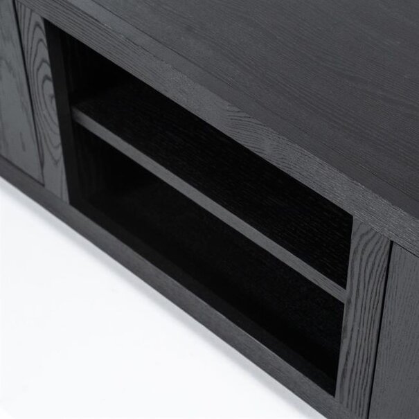 Eleonora Modern TV meubel Helsinki 160 cm 2 deurs zwart