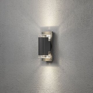 Buiten wandlamp Potenza 2-lichts grijs