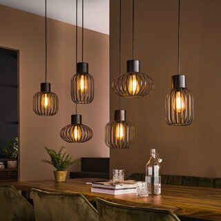 Hanglamp Madley 6-lichts charcoal