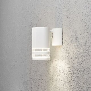 Buiten wandlamp Modena dubbel strip 1-lichts wit