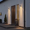 Konstsmide Moderne buiten wandlamp Modena dubbel strip 1-lichts grijs