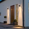 Konstsmide Moderne buiten wandlamp Modena dubbel strip 1-lichts zwart