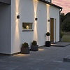 Konstsmide Moderne buiten wandlamp Modena dubbel 2-lichts zwart