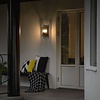 Konstsmide Moderne buiten wandlamp Brindisi 1-lichts zwart transparant glas