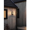 Konstsmide Moderne buiten wandlamp Brindisi small 1-lichts zwart transparant glas
