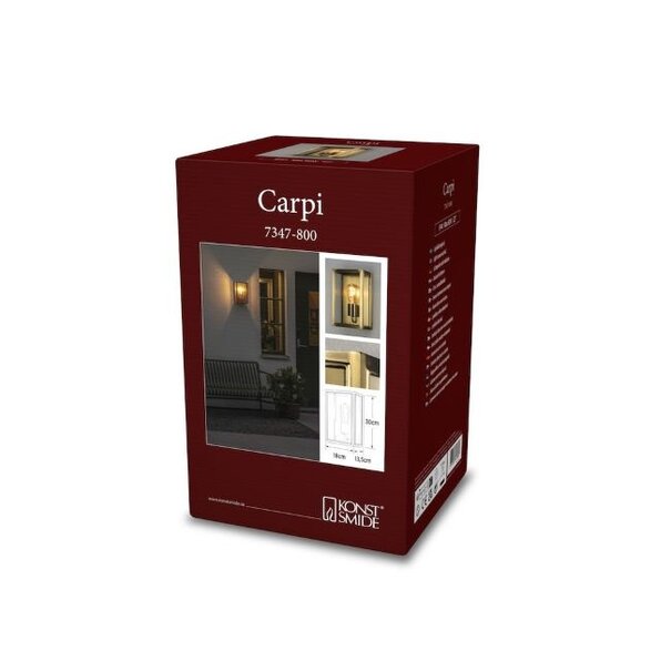 Konstsmide Moderne buiten wandlamp Carpi 30 cm brons
