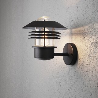 Buiten wandlamp Modena opwaarts zwart 21 cm