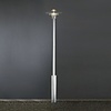 Konstsmide Moderne buitenlamp Modena 1-lichts 225 cm staal
