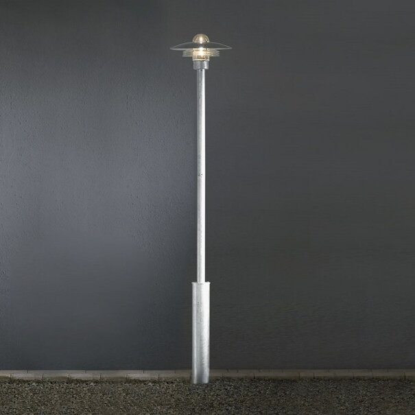 Konstsmide Moderne buitenlamp Modena 1-lichts 225 cm staal