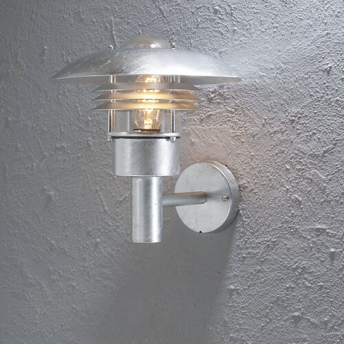Industriële buiten wandlamp Modena Opwaarts 29 cm staal