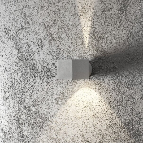 Konstsmide Moderne buiten wandlamp Modena 1-lichts 10 cm staal