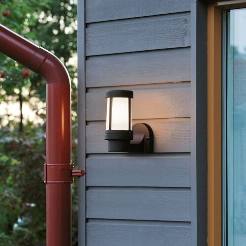 Moderne buiten wandlamp Siena 1-lichts 23,5 cm zwart