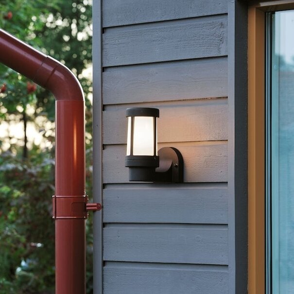 Konstsmide Moderne buiten wandlamp Siena 1-lichts 23,5 cm zwart