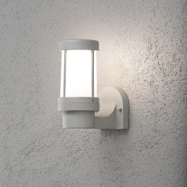 Konstsmide Moderne buiten wandlamp Siena 1-lichts 23,5 cm grijs