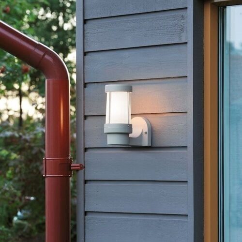 Moderne buiten wandlamp Siena 1-lichts 23,5 cm grijs