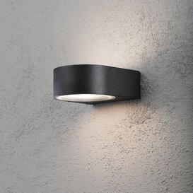 Buiten wandlamp Teramo zwart 7 cm