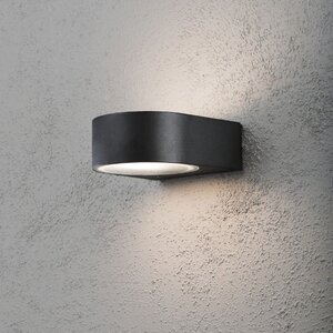 Konstsmide Moderne buiten wandlamp Teramo 1-lichts zwart