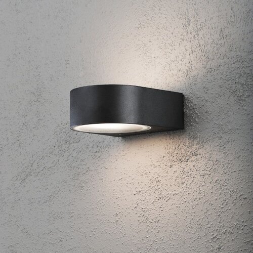 Moderne buiten wandlamp Teramo 1-lichts zwart